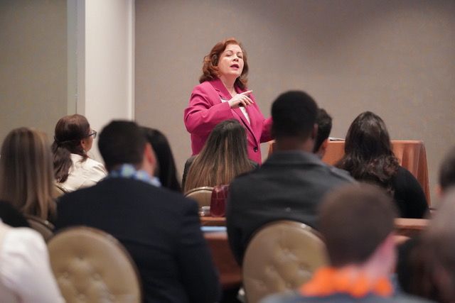 A speaker presenting to ASCLS-New Jersey members during an educational session